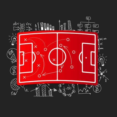 Drawing business formulas: playing field, tacticsのイラスト素材