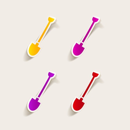 realistic design element: shovelのイラスト素材