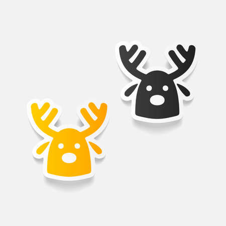 realistic design element: christmas deerのイラスト素材
