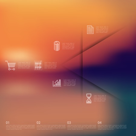 business infographic with unfocused backgroundのイラスト素材