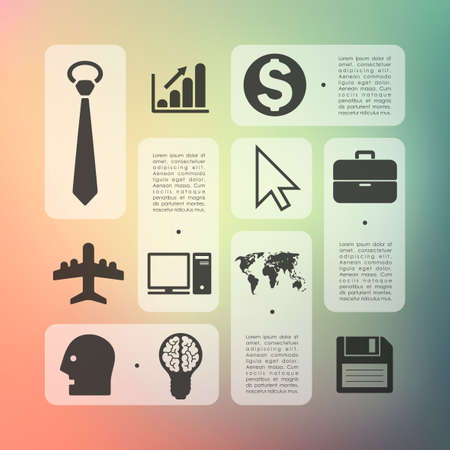 business infographic with unfocused backgroundのイラスト素材