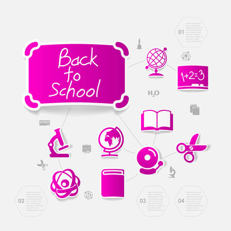 Education sticker infographicのイラスト素材