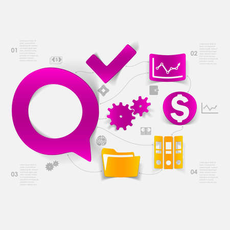 business sticker infographicのイラスト素材