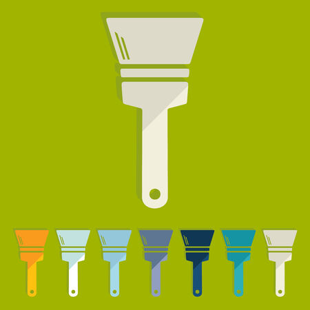 Flat design: paint brushのイラスト素材