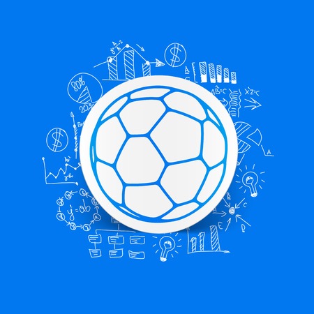 Drawing business formulas: ballのイラスト素材