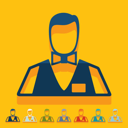 Flat design: dealer casinoのイラスト素材