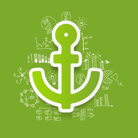 Drawing business formulas: anchorのイラスト素材