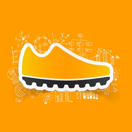 Drawing business formulas: sneakersのイラスト素材