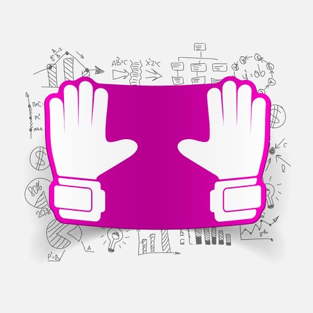 Drawing business formulas: glovesのイラスト素材