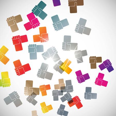 abstract background: handshakeのイラスト素材