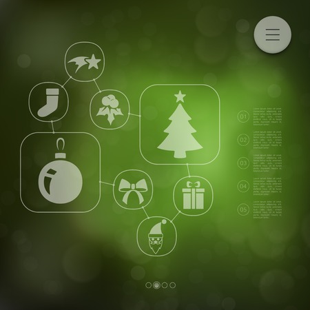 Christmas infographic with unfocused backgroundのイラスト素材