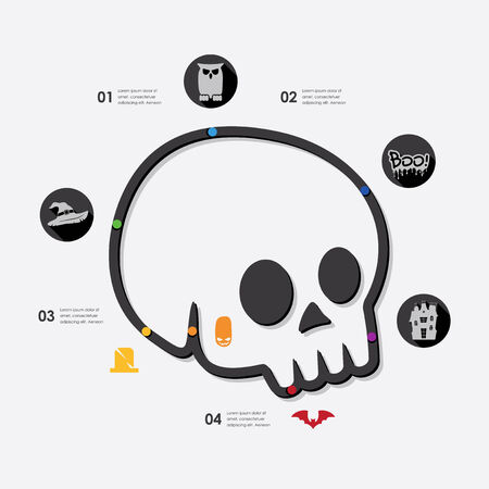 halloween infographicのイラスト素材