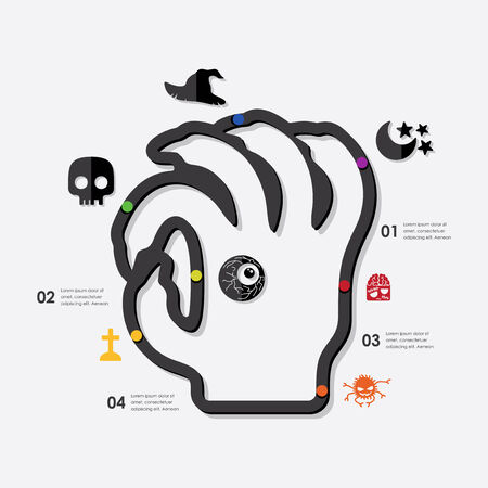 halloween infographicのイラスト素材