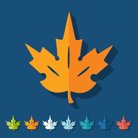 Flat design: leafのイラスト素材