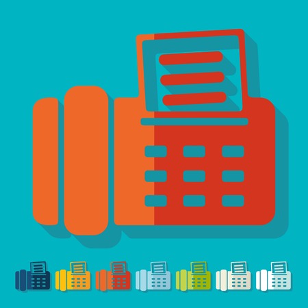 Flat design: faxのイラスト素材