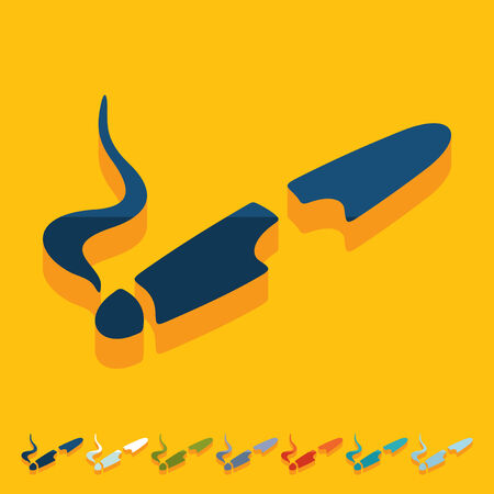 Flat design: cigarのイラスト素材