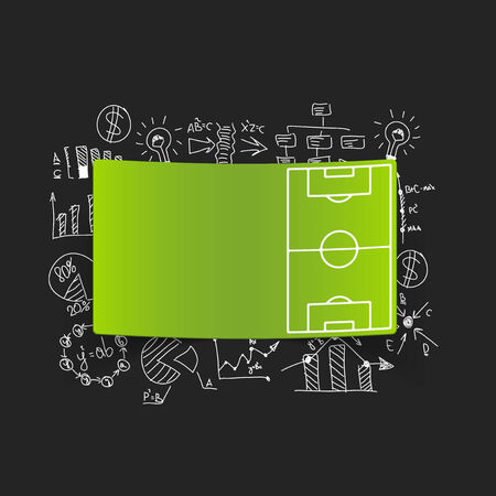 Drawing business formulas: playing fieldのイラスト素材