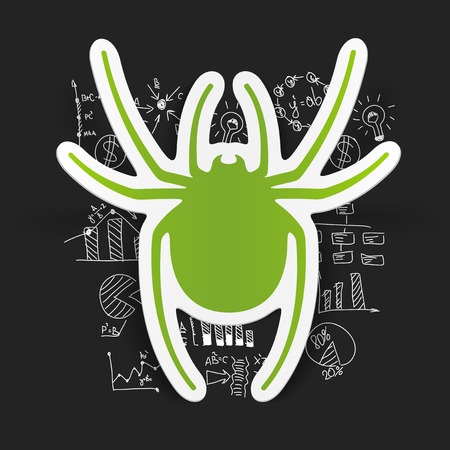 Drawing business formulas: spiderのイラスト素材
