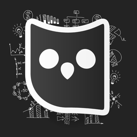 Drawing business formulas: owlのイラスト素材