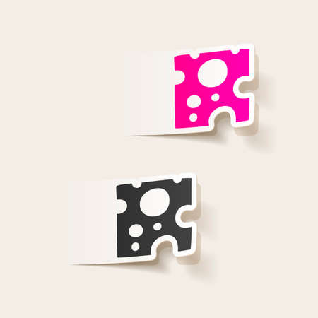 realistic design element: cheeseのイラスト素材