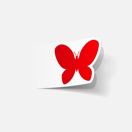 realistic design element: butterflyのイラスト素材