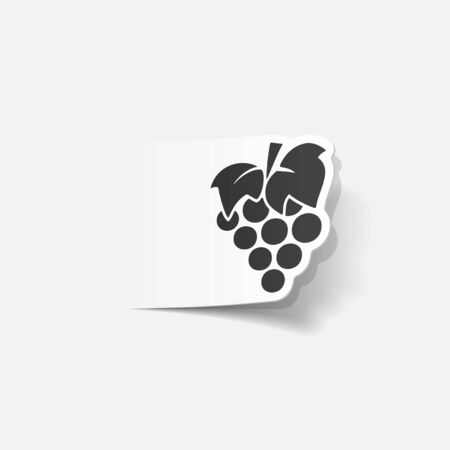 realistic design element: grapesのイラスト素材