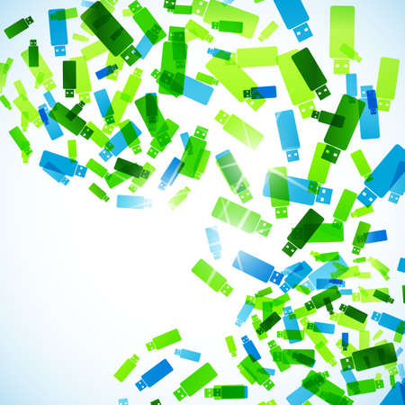 abstract background: usbのイラスト素材