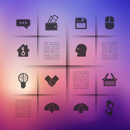 business infographic with unfocused backgroundのイラスト素材