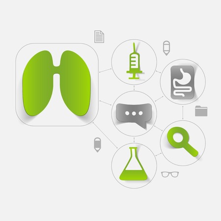 medicine sticker infographicのイラスト素材