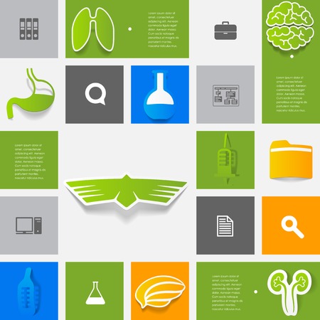 veterinary sticker infographicのイラスト素材