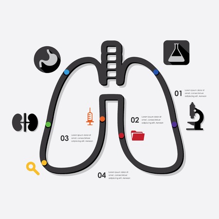 medicine infographicのイラスト素材