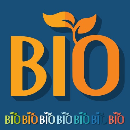 Flat design: bio signのイラスト素材