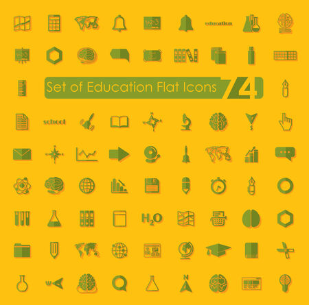 Set of education flat iconsのイラスト素材