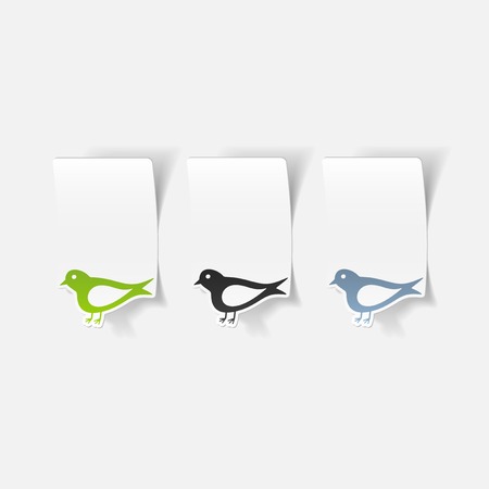 realistic design element: birdのイラスト素材