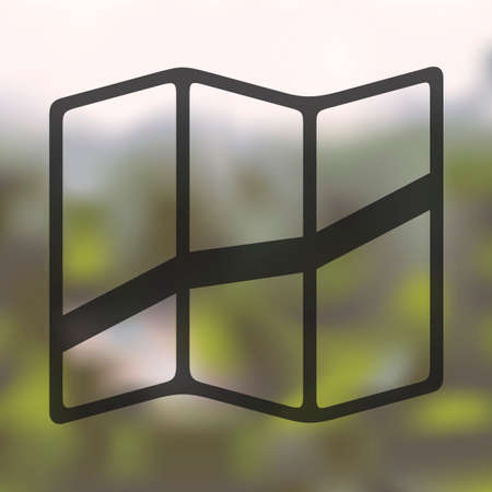 map icon on blurred backgroundのイラスト素材