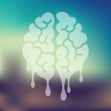 melting icon on blurred backgroundのイラスト素材