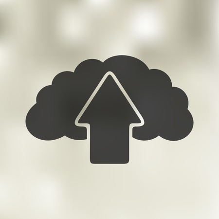 cloud icon on blurred backgroundのイラスト素材