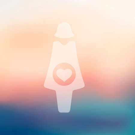 pregnant icon on blurred backgroundのイラスト素材