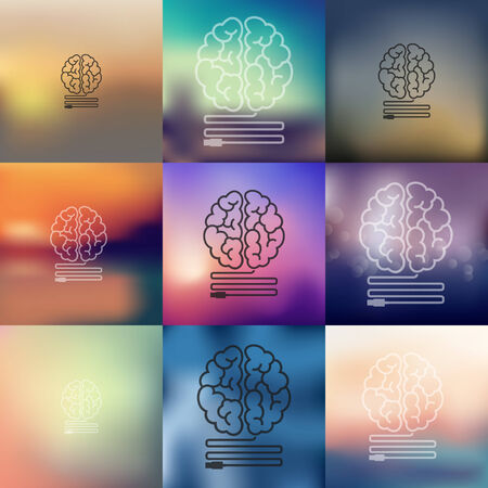 usb icon on blurred backgroundのイラスト素材