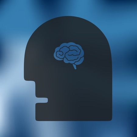 head icon on blurred backgroundのイラスト素材
