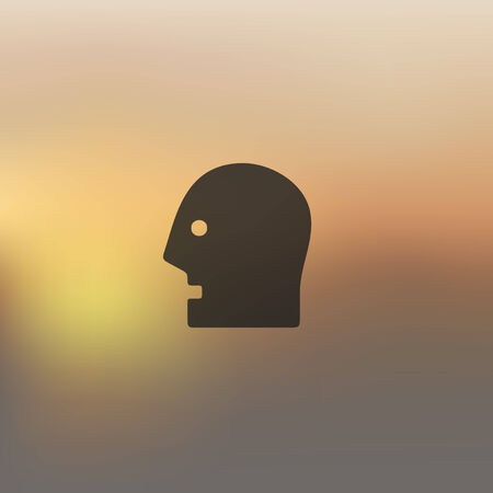head icon on blurred backgroundのイラスト素材