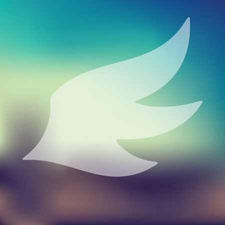 wing icon on blurred backgroundのイラスト素材