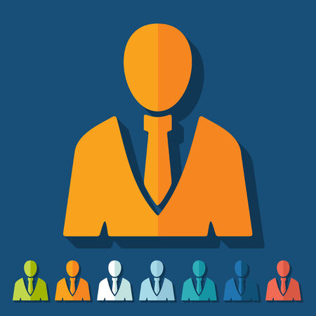 Flat design: office peopleのイラスト素材