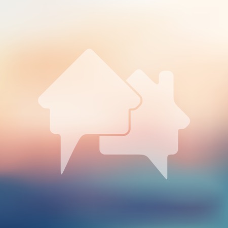 bubble icon on blurred backgroundのイラスト素材