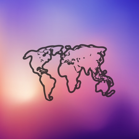 map icon on blurred backgroundのイラスト素材