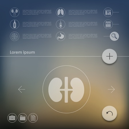 medicine infographic with unfocused backgroundのイラスト素材
