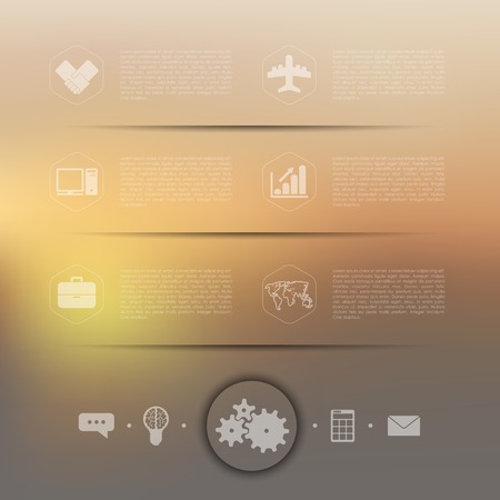 business infographic with unfocused backgroundのイラスト素材