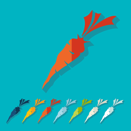 Flat design: carrotsのイラスト素材