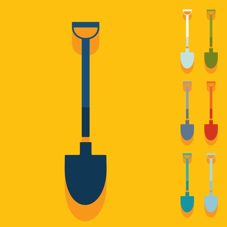 Flat design: shovelのイラスト素材