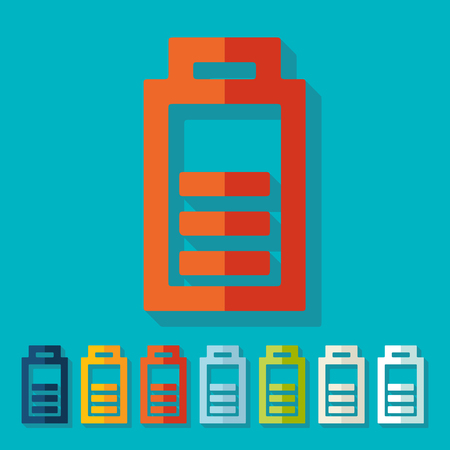 Flat design: charge the batteryのイラスト素材